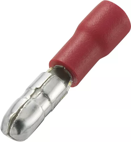 Terminal tipo bala macho roja